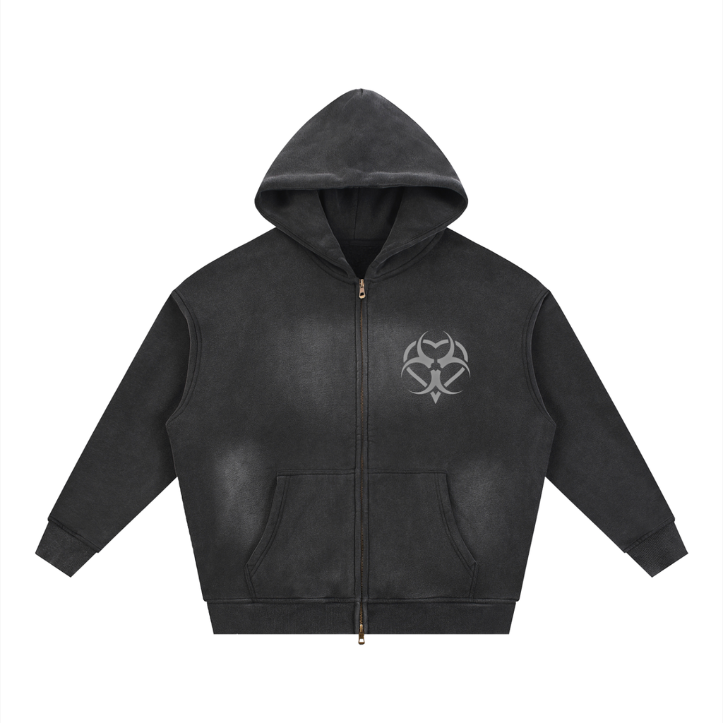 Sunfade Zipper  Hoodie